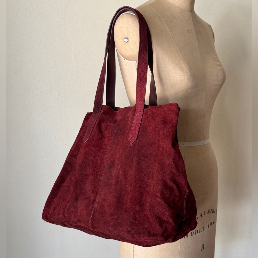 Chinese Laundry Burgundy Leather Bag Tote